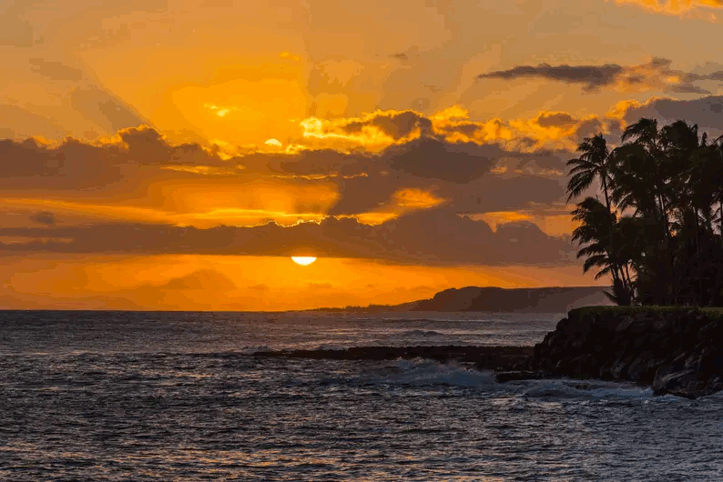 View from the Sunset Wall at Koloa Landing